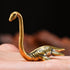 1PC CHOVY Solid Brass Loch Ness Monster Figurine - Enigmatic Home Decor, Perfect Collectible Art Piece for Desk