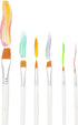 E-Kongton Cake Painting Brushes Set, Food Safe Fondant Sugar DIY Tools, 6PCS Soft Synthetic Brush for Easy Use &