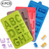 4 Pcs Silicone Numbers Alphabets Molds - FineGood Candy Biscuit Chocolate DIY Baking Trays