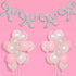xo, Fetti Party Decorations, Pink Latex + Iridescent Foil Bow Balloons, 20 pk for Bachelorette, Baby Shower Decor
