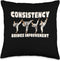 Consistency Brings Improvement Martial Arts Throw Pillow