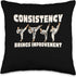 Consistency Brings Improvement Martial Arts Throw Pillow