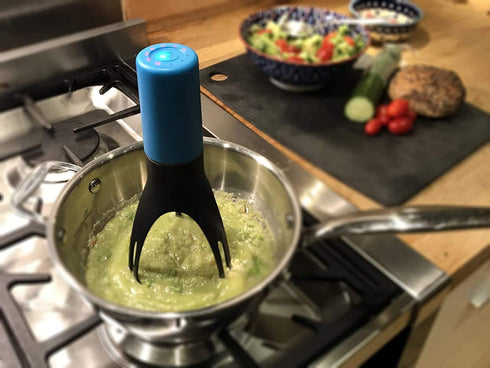 Stirr - The Unique Automatic Pan Stirrer with LED Speed Indicator, Teal