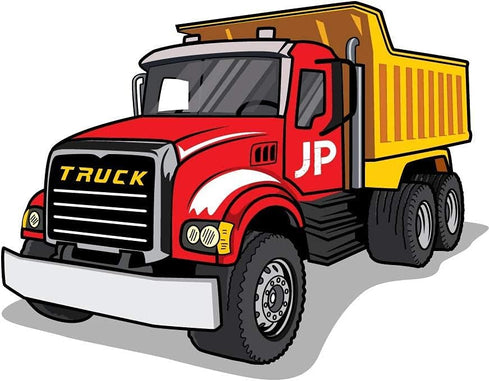 Jayd Products 12 Large Construction Trucks and Traffic Cones Cutouts for Kids' Construction Party Decorations