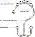Amazer Shower Curtain Hooks, Rust-Resistant Metal Double Shower Curtain Rings, 12PCS for Bathroom Shower Curtain Rod