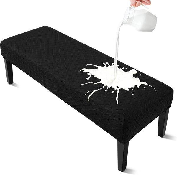 YISUN Waterproof Bench Covers for Dining Room, Stretch Jacquard Bench Slipcover Anti-Dust