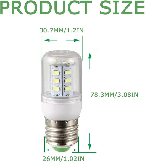 5304511738 Refrigerator Light Bulbs 3.5W, Pack of 4 for PS12364857, AP6278388, 4584444, KEI D34L