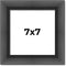 7x7 Black Contemporary Wood Picture Frame - Includes UV Resistant Acrylic & Hanging Hardware