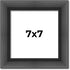 7x7 Black Contemporary Wood Picture Frame - Includes UV Resistant Acrylic & Hanging Hardware