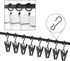 JANYUN 120 Pack Clip Hook Set, Stainless Curtain Clips for Home Decoration, Art Craft Display, Black