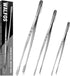 WALFOS Stainless Steel Tweezer Tongs for Cooking - 3 Pcs Pasta Tweezers for Roasting and Grabbing Small Objects