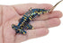 Tiny 3?" Gold Dotted Blue Hammerhead Shark Figurine, Miniature Hand Blown Glass Collectible