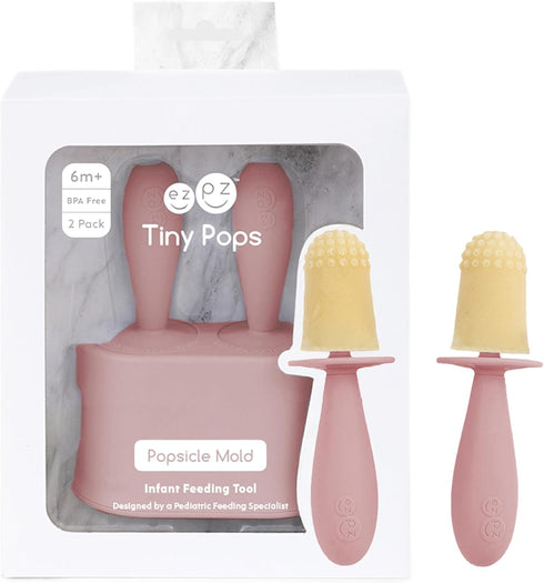 ezpz Tiny Pops (Blush) - 4 Months+ - Popsicle Mold Set with