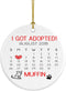 Custom Cat Ornament - Cat Rescue Pet Ornament, New Pet Gift for Cat's First Christmas