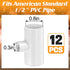 12 Pack Chicken Waterer PVC Tee Fittings - Fully Automatic for Threaded Chicken Waterer Nipples/Cups/Feeders/Poultry