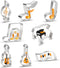 Music Note Cookie Cutter Shapes Set, 8 Pieces Stainless Steel for G Clef, Eighth Note, Piano, Violin, Guitar