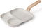 Egg Frying Pan, Nonstick 3 Section Omelette Pan, Aluminium Alloy, Suitable for Gas & Induction Cookware