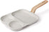 Egg Frying Pan, Nonstick 3 Section Omelette Pan, Aluminium Alloy, Suitable for Gas & Induction Cookware