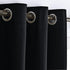 NICETOWN Halloween Black Out Curtain Panel Shade, Solid Energy Efficient Eyelet Top Window Blind, 42x63 inches, Black