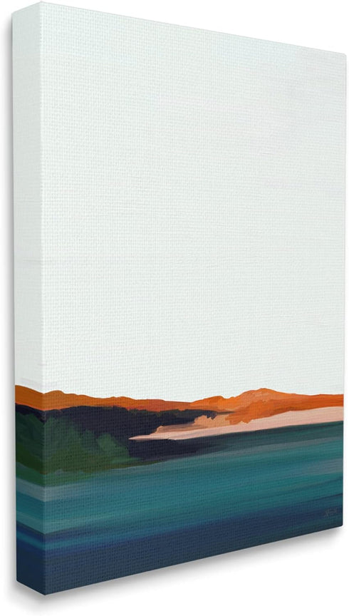Stupell Industries Serene Coastline Landscape Red Sands Quiet Sky, Design by Amy Hall, Gallery Wrapped Canvas, 16 x 20