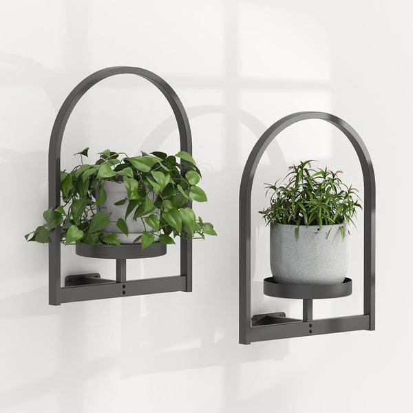 PEKGRIL 2 Pack Wall Plant Holders, Metal Window Planters Shelves, Indoor Plants