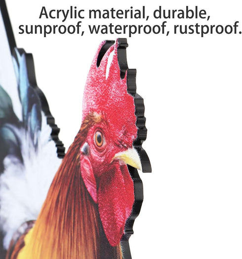 Bad Piggies Acrylic Chicken Yard Stakes - Outdoor Garden Art, Rooster & Chicken Statues for Pathway, Patio & Lawn