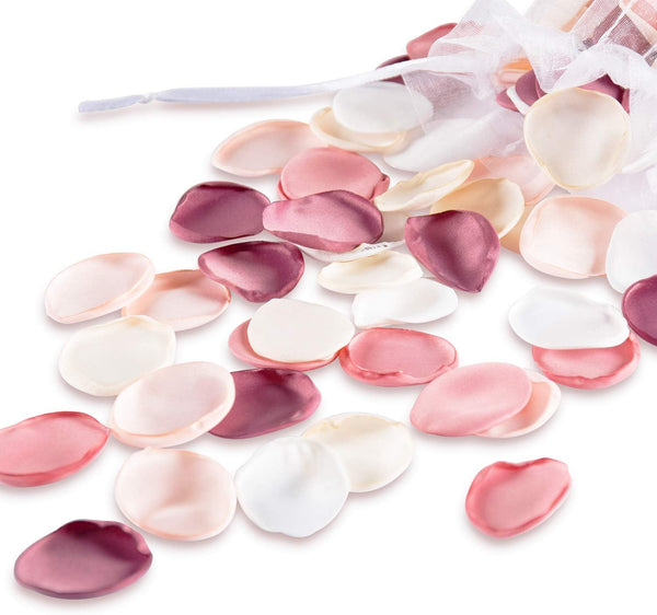 Der Rose 300pcs Artificial Silk Pink Rose Petals for Aisle Centerpieces Table Confetti Party Favors