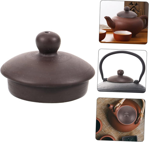 Purple Clay Teapot Lid, Replacement Lid for Asian Teapot, Universal Teapot Lid, Japanese Tea Pot Cover, Vintage Tea Mug