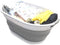 SAMMART 28L (7.4 gallon) Collapsible Plastic Laundry Basket-Oval Tub/Basket - Portable Washing Tub, Water capacity: 22L