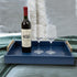 16"x12" Decorative Coffee Table Ottoman Trays Modern Wood Elegant Rectangle Glossy Shagreen Serving Trays