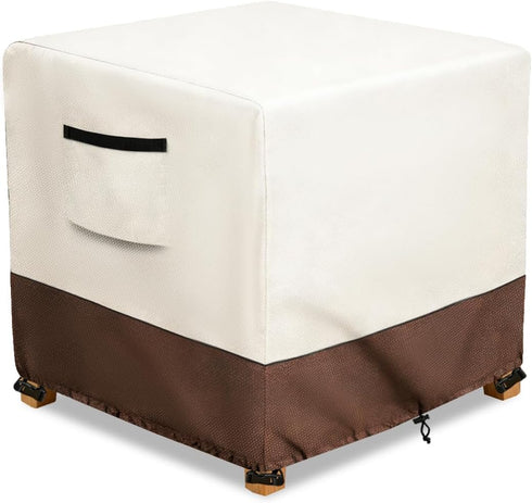 Exokugo Waterproof Patio Ottoman Cover, Heavy Duty Square Outdoor Side Table Furniture Covers