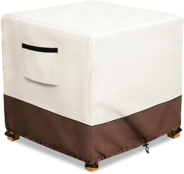 Exokugo Waterproof Patio Ottoman Cover, Heavy Duty Square Outdoor Side Table Furniture Covers