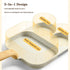 Nonstick Egg Frying Pan, 3 Section Aluminum Cooking Pan with Heat Resistant Handle for Breakfast