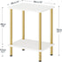 2-Layer DW09BZ01 HOOBRO End Table, Small Side Table, Nightstand with Storage Shelves, Sofa Table for Small Spaces