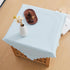 24 24 Inch Small Square Light Blue Tablecloth x Polyester Fabric Washable Table Cover Decorative Wrinkle Resistant