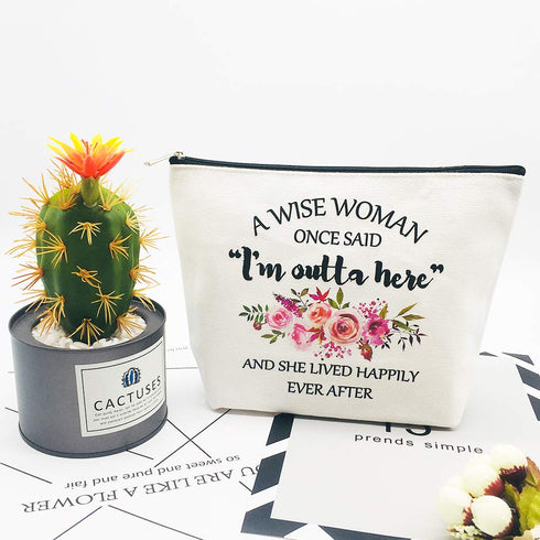 Retirement Gifts for Women, Funny Makeup Bag for Best Friends, Wife, Mom, Grandma, Coworkers, Retirees, Birthday