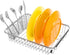SANNO Utensil Silverware Holder Organizer, 4 Divided Compartments Stainless Steel Cutlery Organizer