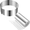 6-12 Inch Adjustable Stainless Steel Cake Mold Ring - Mousse Baking Mould with Collars and Clear Strips
