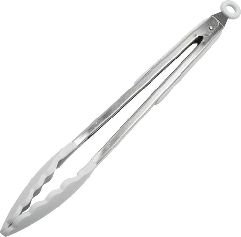 Chef Craft Premium Silicone Cooking Tongs, 12 Inch, Gray