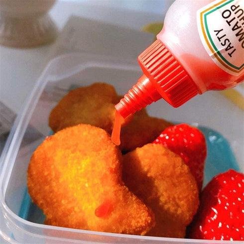 Dreamxue 25ml Mini Ketchup Bottles, Refillable Condiment Squeeze Bottle Salad Dressing Tomato Bento Box Diner Mayo