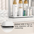 PEKER Countertop Bamboo Bathroom Organizer Small Vanity Storage Shelf for Makeup, Perfume, Skincare Natural Cosmetics