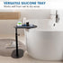 Bloss Silicone Tray Set - 15.7" Bathroom Soap Dispenser Tray and Holder, Countertop Organizer for Jewelry, Candle,