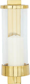 Deco 79 Aluminum Metal Single Candle Wall Sconce, 5" x 7" x