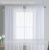 HLC.ME White Sheer Voile Window Curtain Panels, Set of 2, 54 x 45 inches for Small Windows