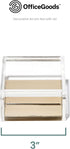 OfficeGoods Acrylic Desk Organizer – Elegant Odds & Ends Box with Gold Base for Home, Office, Kitchen, Bathroom - Small