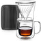 TaiLake Coffee Self Brewing Cup - One Cup Pour Over Coffee Maker with Vortex Filter Set for Single Serve Coffee