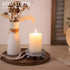 4 Counter Romadedi Farmhouse Wood Riser for Display- pcs Rustic Decor Mini Wooden Pedestal Stand Decorative Round Tray