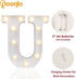 Pooqla LED Marquee Letter Lights Sign - Light Up Alphabet Letter for Home Party Decoration U