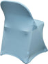 YOUR CHAIR COVERS - Light Blue Spandex Folding Chair Cover - Stretch Fitted Folding Upholstered Seat Cushion Cover