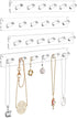 NIUBEE Wall Mounted Necklace Hanger - 4 Pack Acrylic Jewelry Stand Organizer for Bracelets and Rings